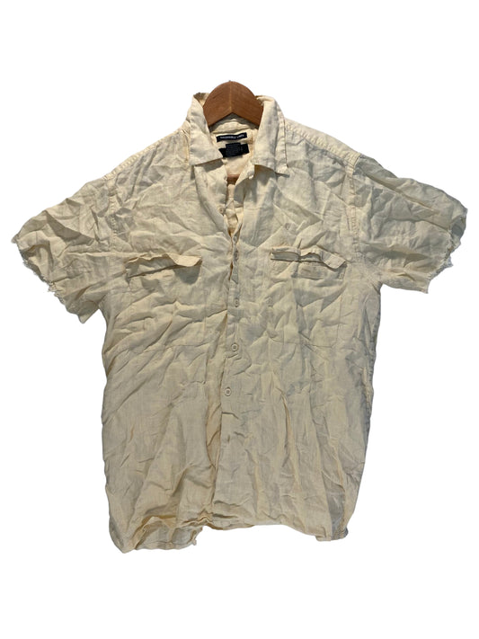 Distressed linen shirt